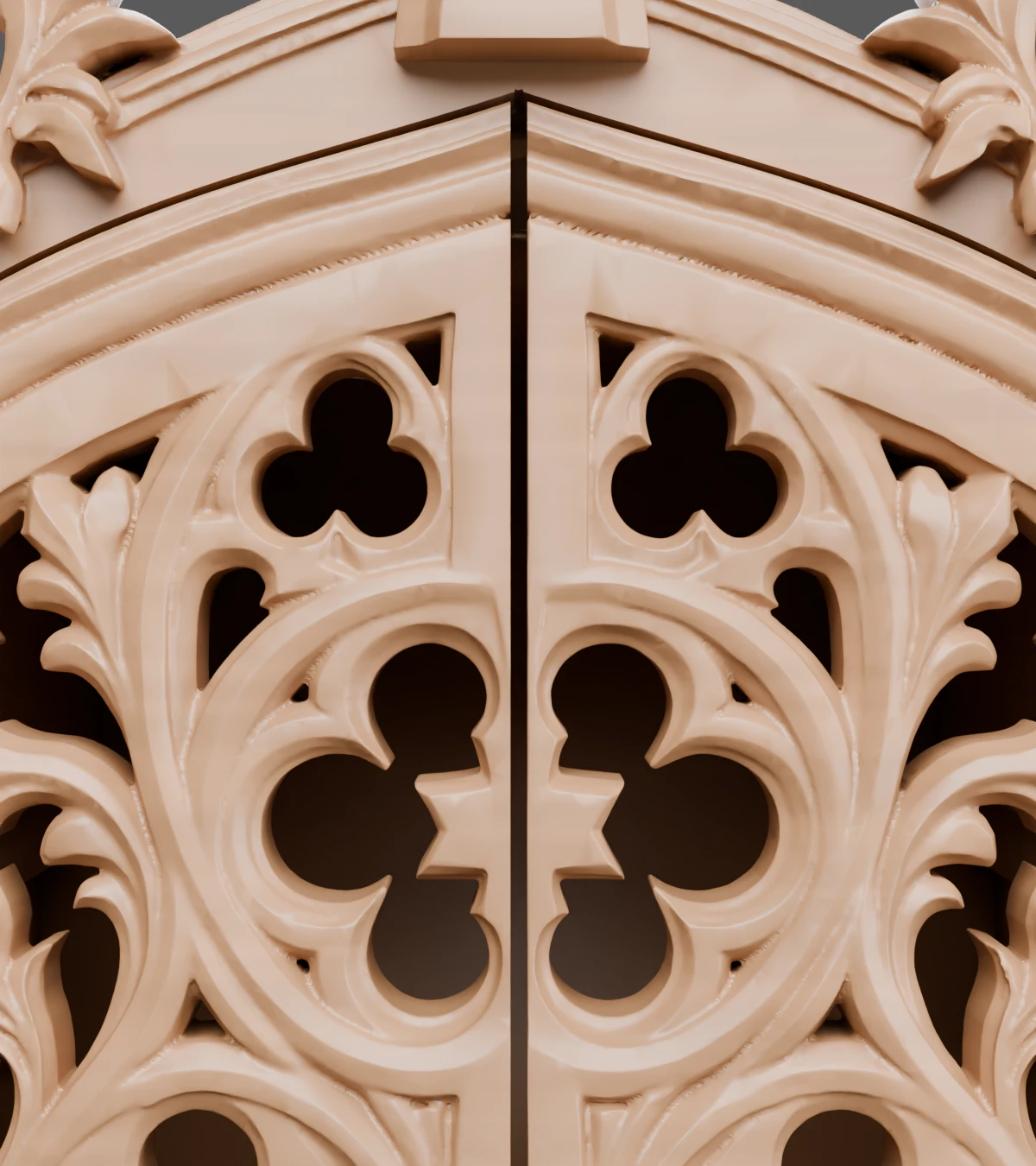 Gothic shrine connection detail